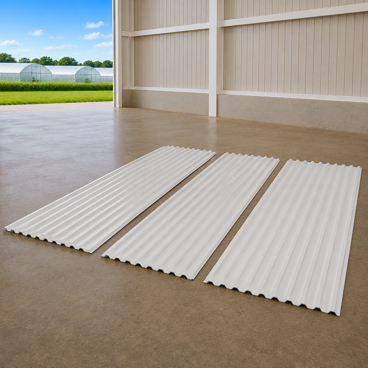 Cubierta de PVC tricapa 107 cm para techos resistentes y termoacústicos