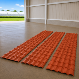 Techo de PVC tipo teja 33 cm para cubierta residencial y comercial